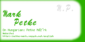 mark petke business card